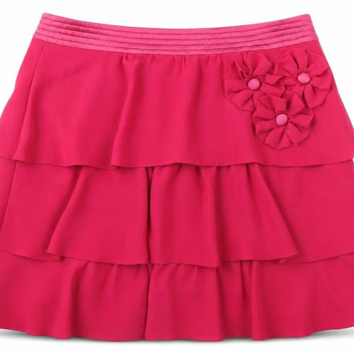 Awear Women’s Pink Layered Short Chiffon Skirt Size 10