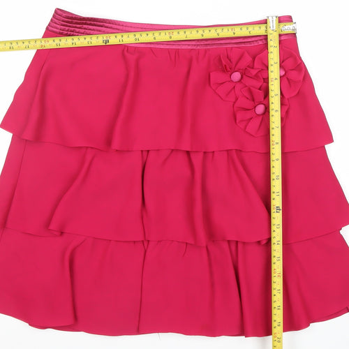 Awear Women’s Pink Layered Short Chiffon Skirt Size 10