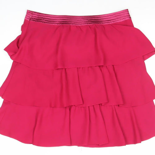 Awear Women’s Pink Layered Short Chiffon Skirt Size 10