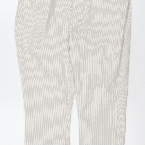 Dunnes Women’s Beige Striped Straight Jeans Size 14 Regular Fit