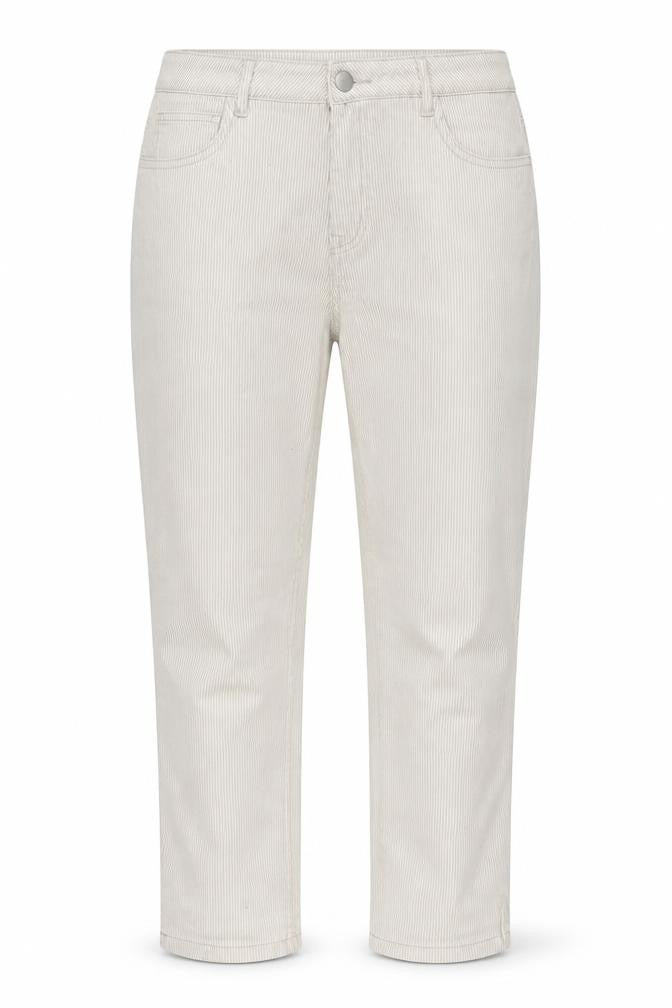 Dunnes Women’s Beige Striped Straight Jeans Size 14 Regular Fit