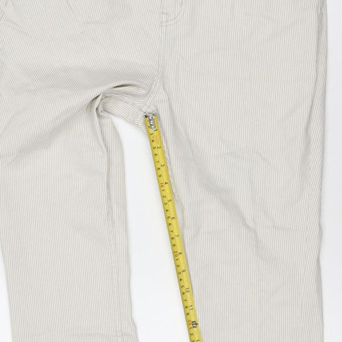 Dunnes Women’s Beige Striped Straight Jeans Size 14 Regular Fit