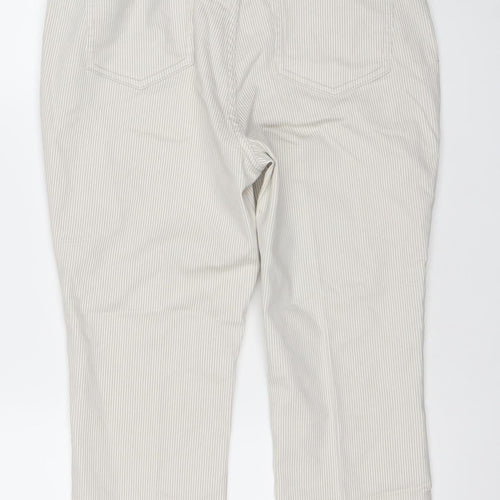 Dunnes Women’s Beige Striped Straight Jeans Size 14 Regular Fit