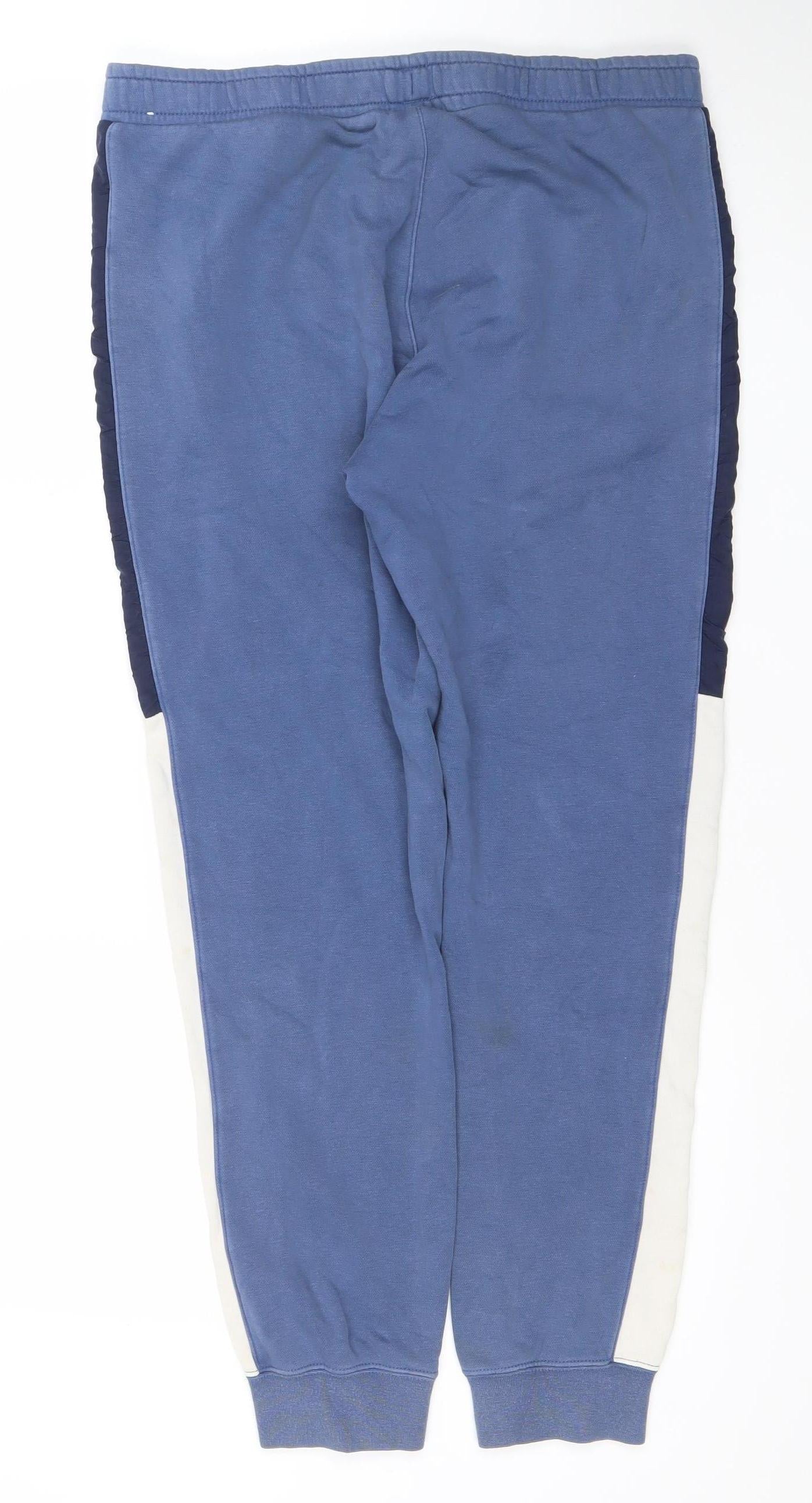 Nike Men's Blue Jogger Sweatpants M Tapered Fit Cotton Blend