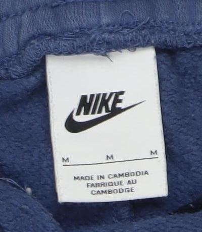 Nike Men's Blue Jogger Sweatpants M Tapered Fit Cotton Blend