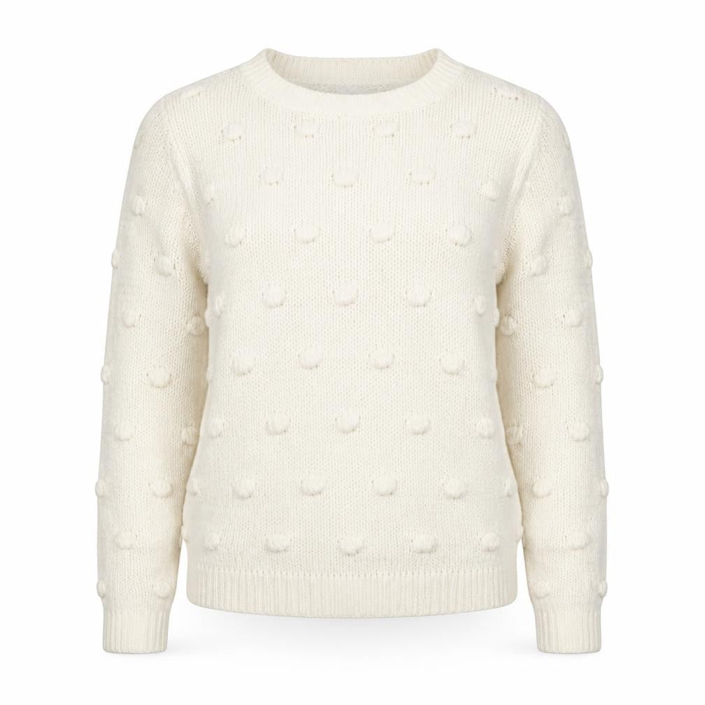 Vila Womens Ivory XS Chunky Knit Cotton Acrylic Jumper