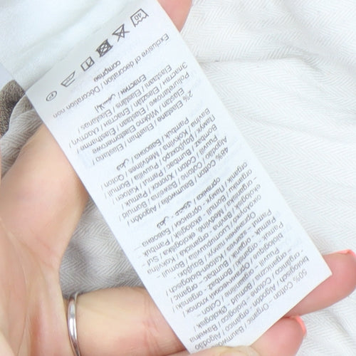 Selected Homme Men's Beige Chino Shorts L Linen Cotton Blend Casual