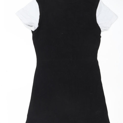 ASOS Women’s Black Bodycon Cotton Elastane Sleeveless Dress Size 14