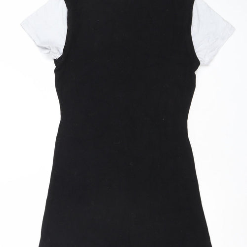 ASOS Women’s Black Bodycon Cotton Elastane Sleeveless Dress Size 14