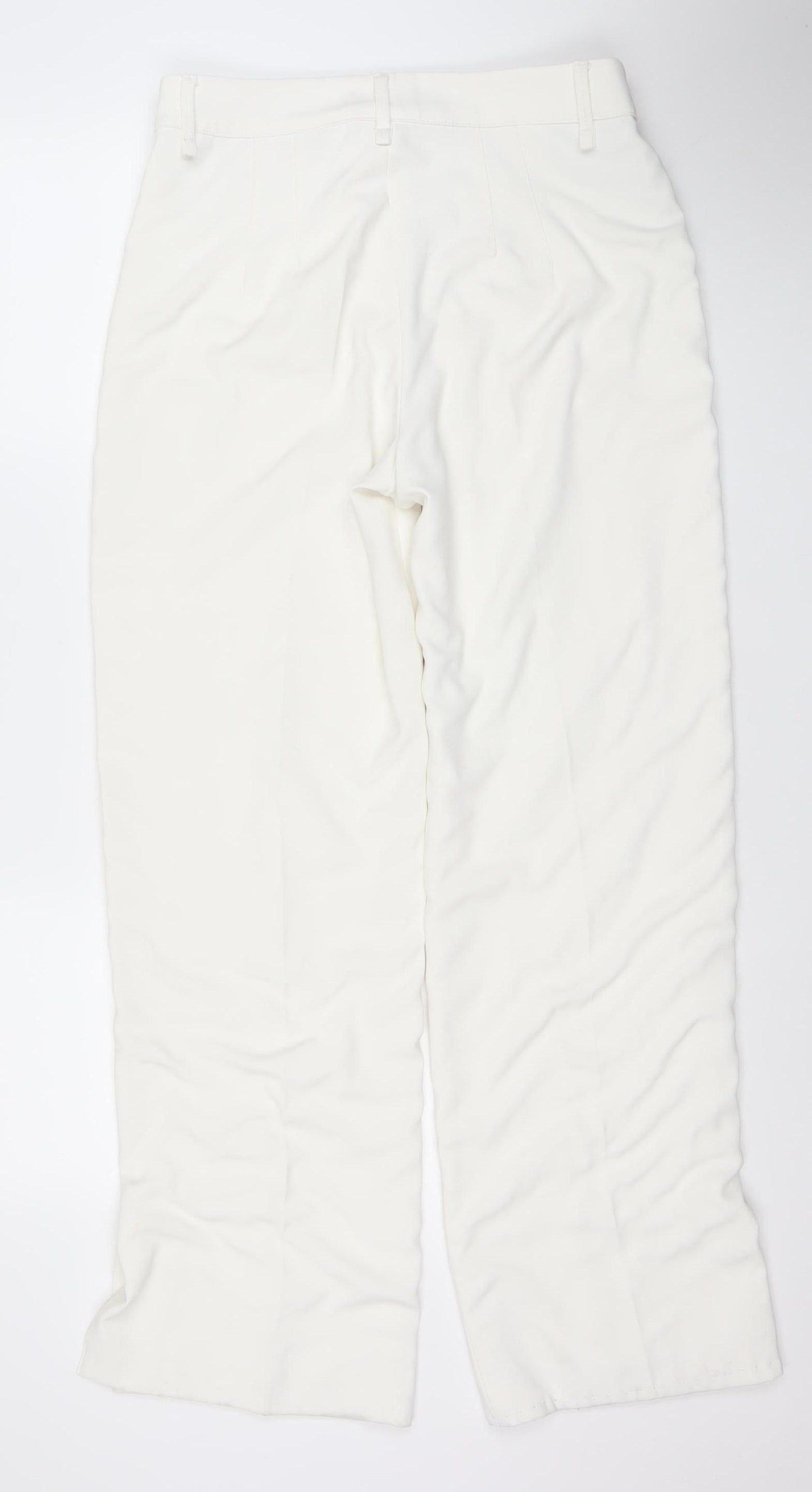 MNG Women’s Ivory Straight Leg Formal Trousers UK 12