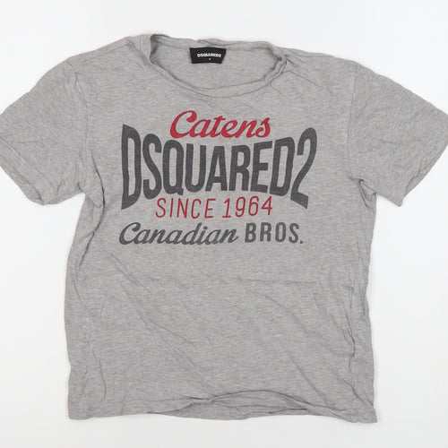 Dsquared2 Boys Grey Logo Print Cotton T-Shirt 8 Years