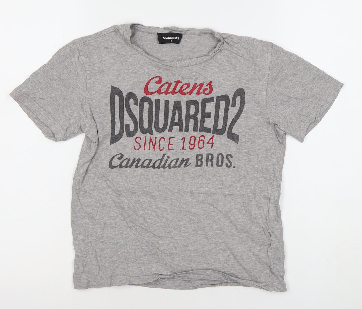 Dsquared2 Boys Grey Logo Print Cotton T-Shirt 8 Years