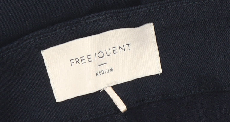 FREE/QUENT Unisex Black Slim Fit Tapered Stretch Trousers M