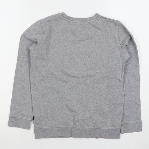 Ben Sherman Boys Grey Logo Sweatshirt 9-10 Years Cotton Blend Crew Neck