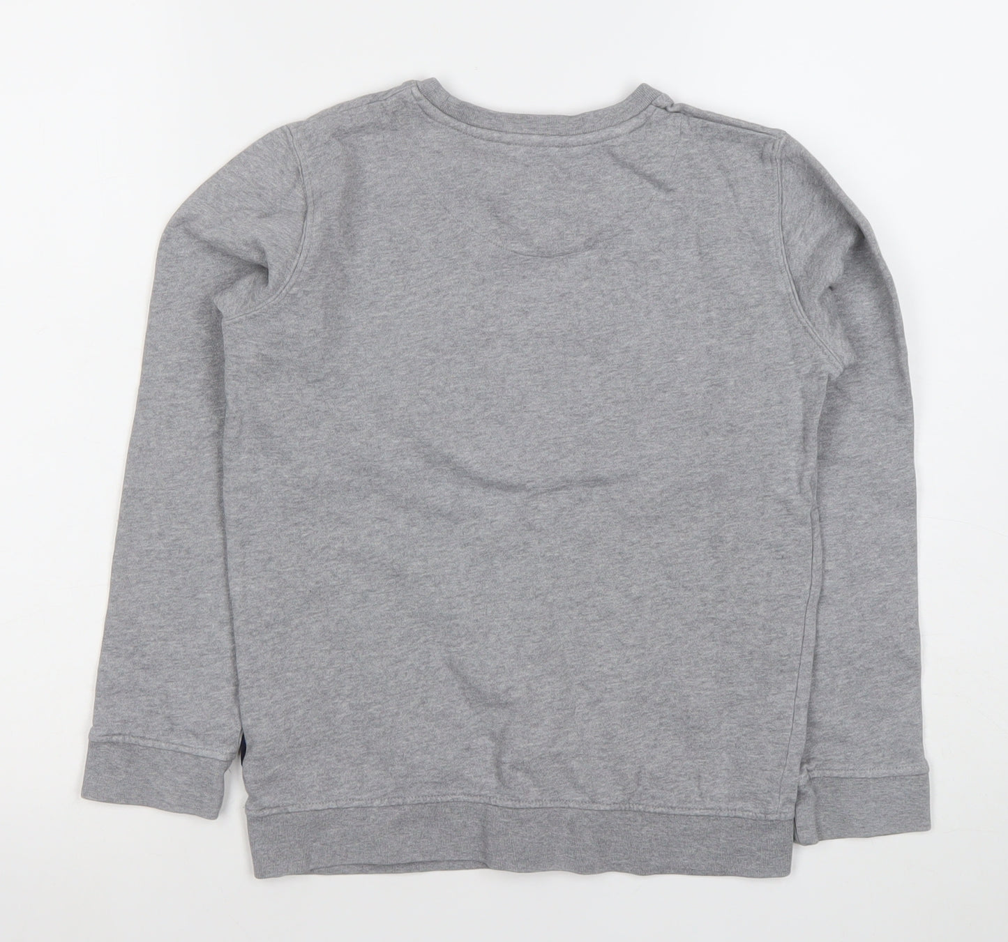Ben Sherman Boys Grey Logo Sweatshirt 9-10 Years Cotton Blend Crew Neck
