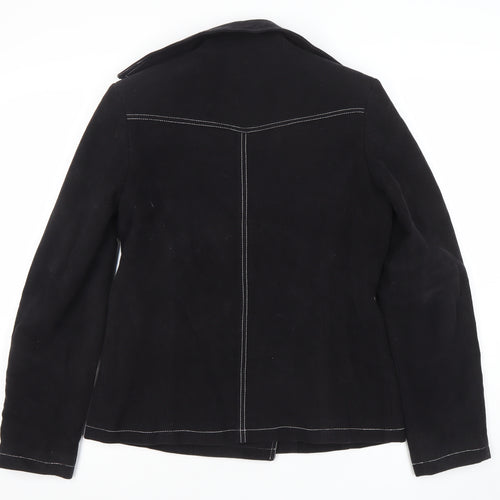 Sasha Women's Black Cotton Double-Breasted Suit Jacket UK 12