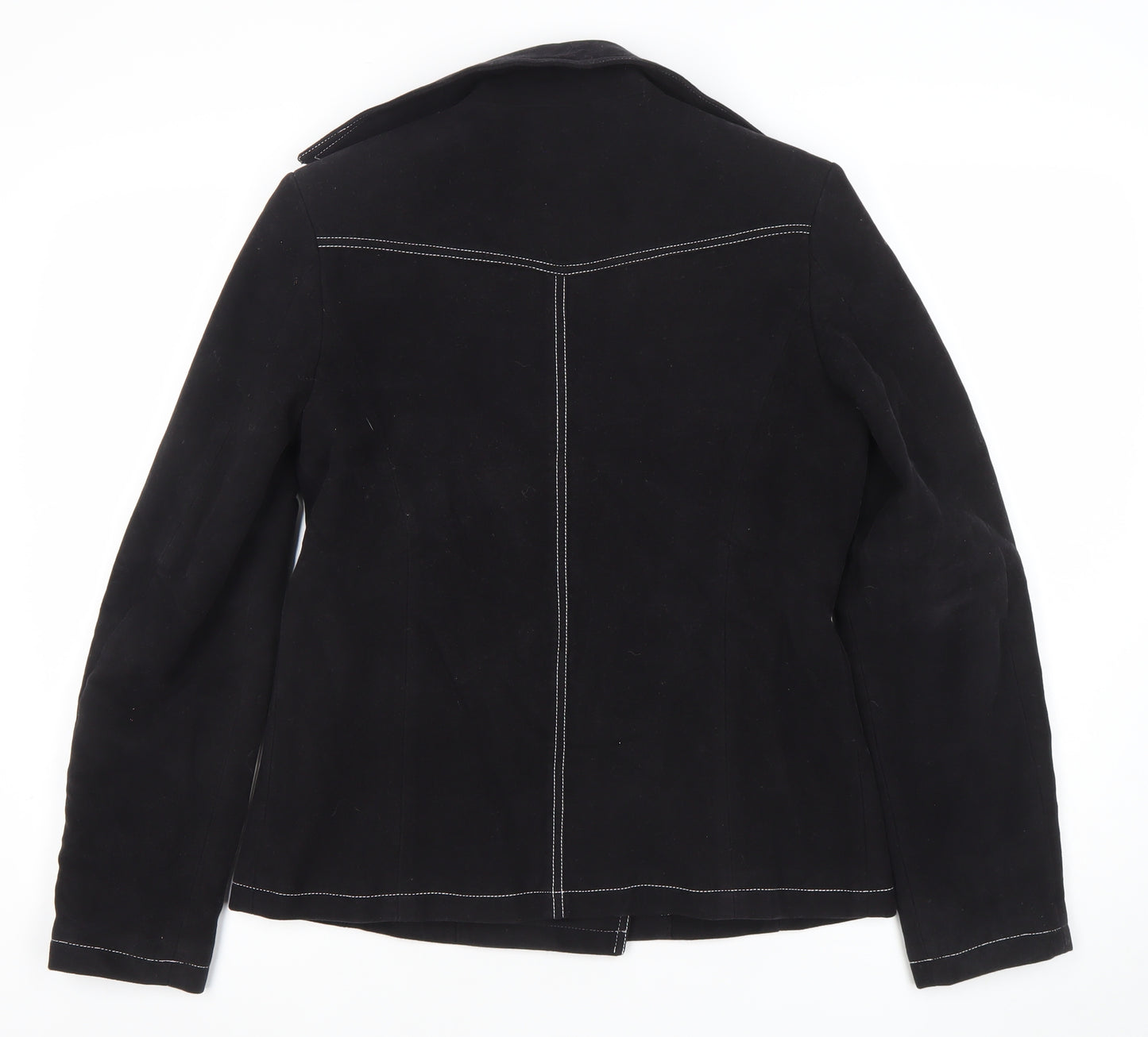 Sasha Women's Black Cotton Double-Breasted Suit Jacket UK 12