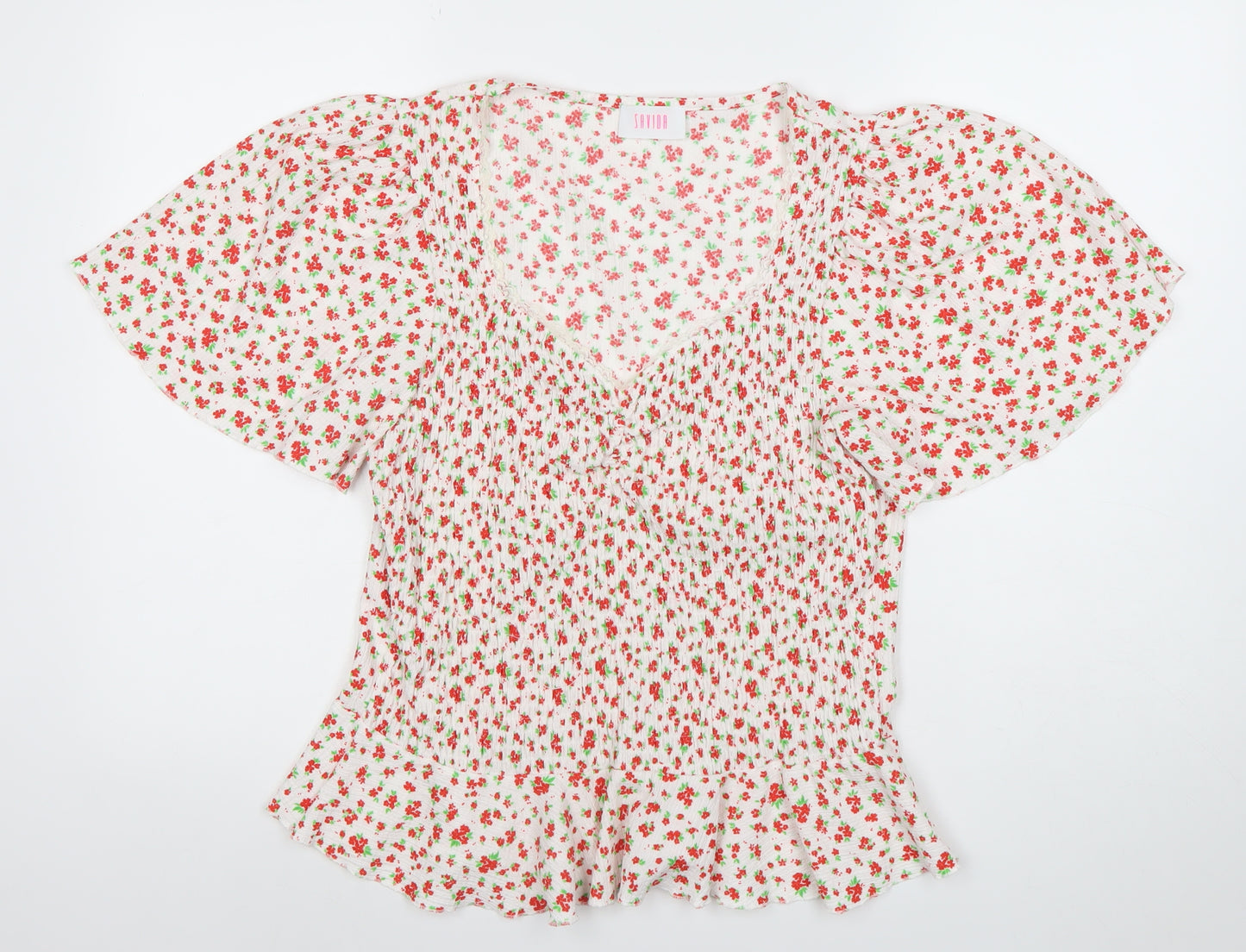 Savida Womens Multicoloured Floral Tunic Blouse Size 18