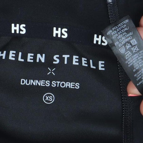Helen Steele x Dunnes Stores Black 1/2 Zip Pullover Sweatshirt XS Women