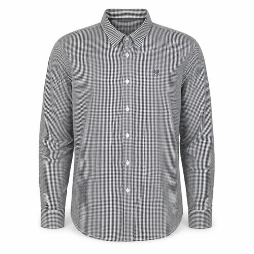 Crew Clothing Co. Men’s Black Check Long Sleeve Button-Up Shirt 2XL
