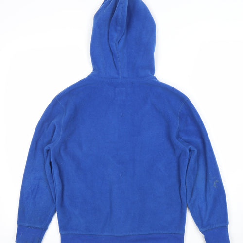 GAP Boys Blue Fleece Zip Hoodie Jacket 8-9 Years Hooded Cotton Lined