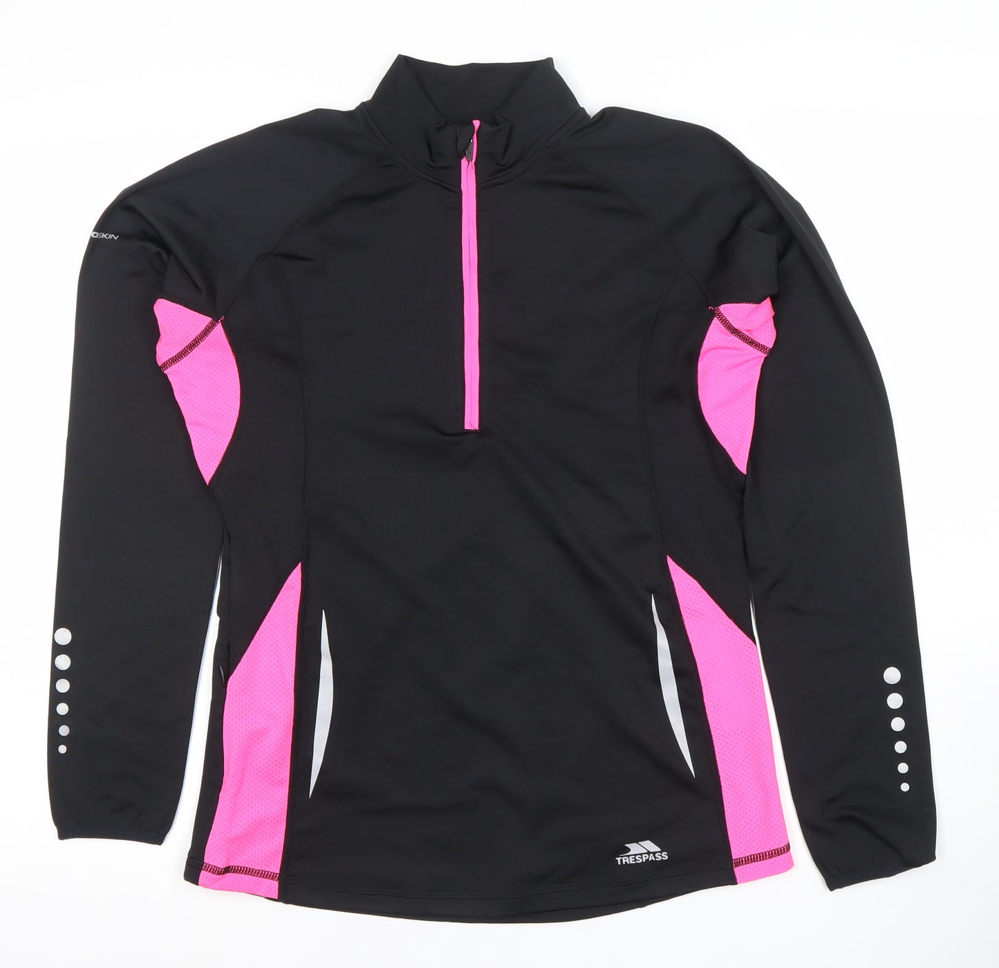 Trespass Womens Black Pink 1/2 Zip Pullover Sweatshirt Size M