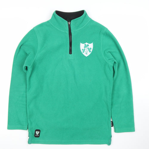 Ireland Classics Boys Green Fleece 1/4 Zip Hoodie 11-12 Years