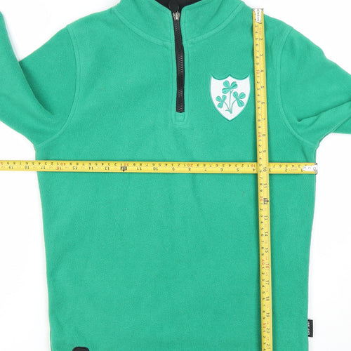 Ireland Classics Boys Green Fleece 1/4 Zip Hoodie 11-12 Years