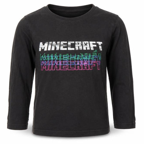 Marks and Spencer Boys Black Minecraft Long Sleeve T-Shirt 4-5 Years
