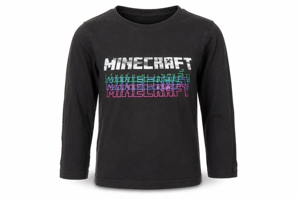 Marks and Spencer Boys Black Minecraft Long Sleeve T-Shirt 4-5 Years