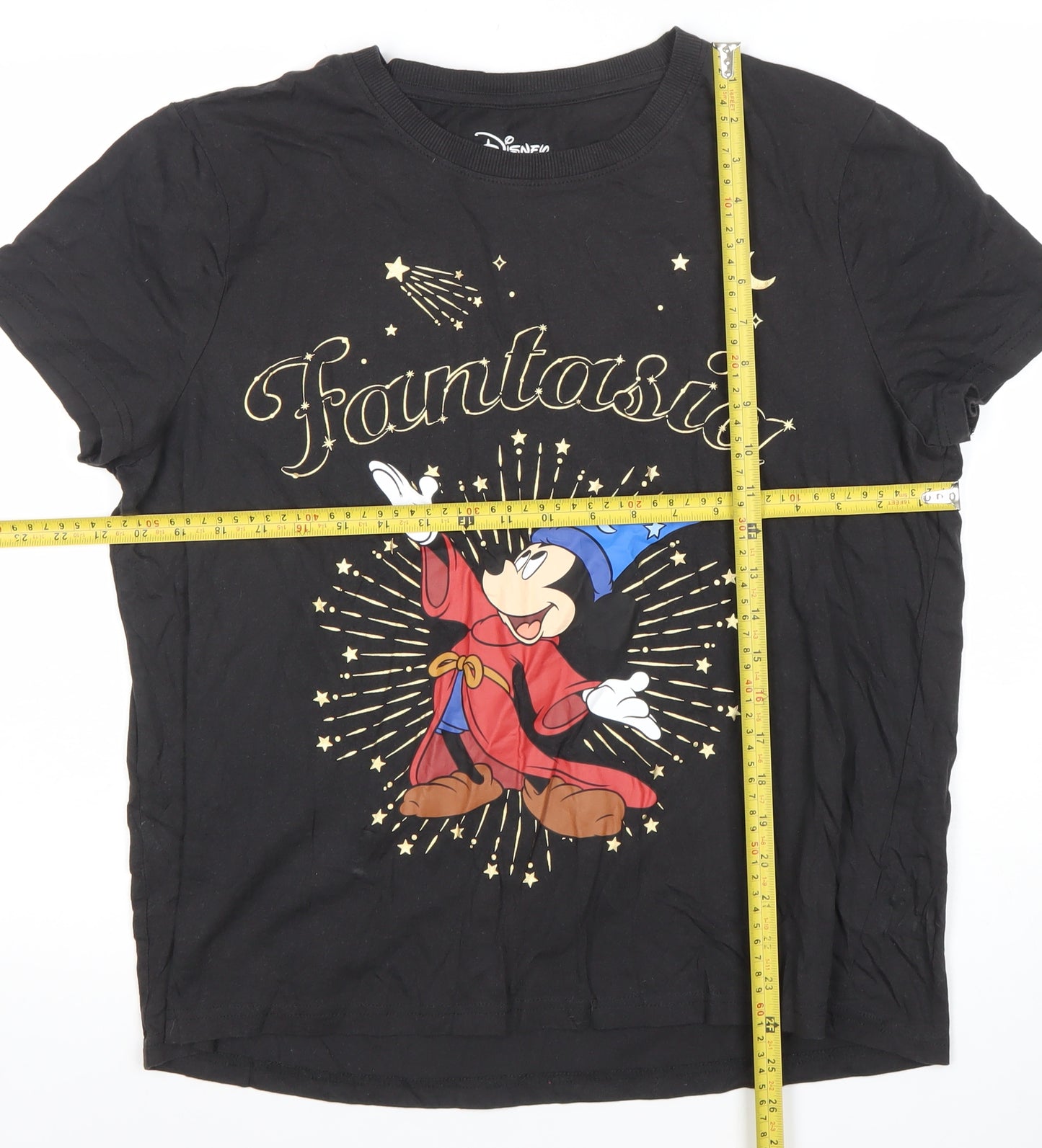 Disney Womens Black Fantasia Mickey Mouse Nightshirt L T-Shirt Style