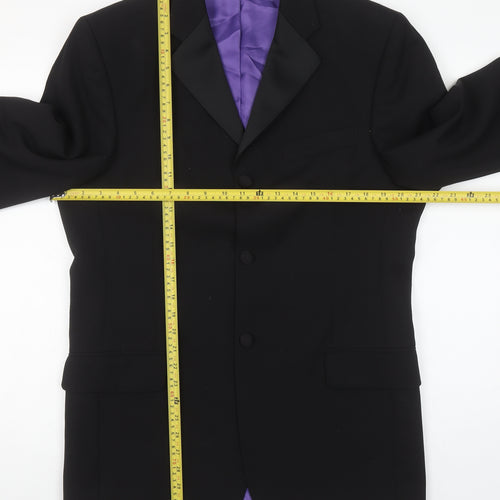 Daniel Hechter Men's Black Wool Shawl Lapel Suit Jacket 38R