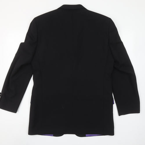 Daniel Hechter Men's Black Wool Shawl Lapel Suit Jacket 38R