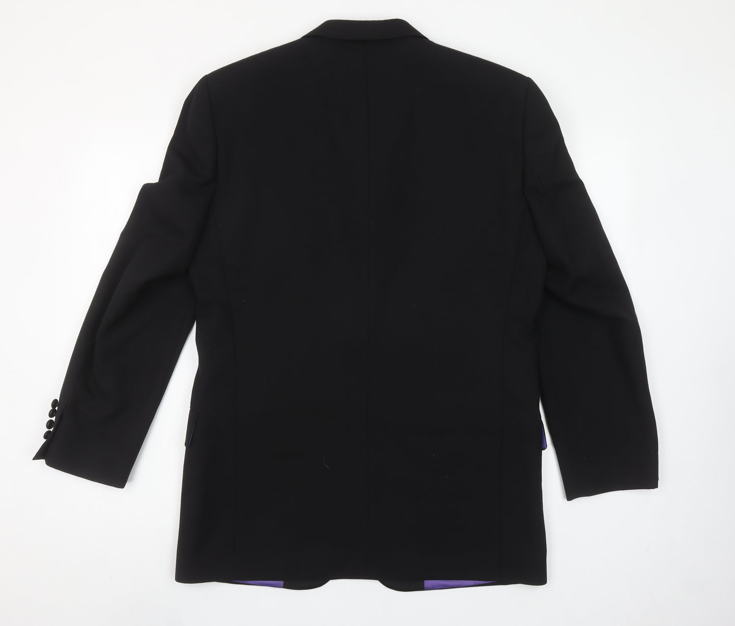 Daniel Hechter Men's Black Wool Shawl Lapel Suit Jacket 38R