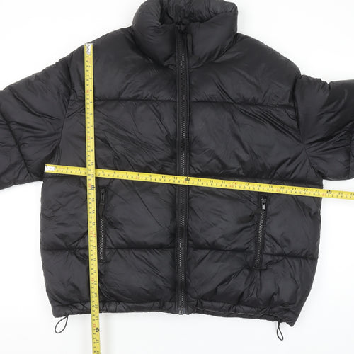 Weekday Womens Black S Benita Puffer Jacket Lightweight Winter Coat