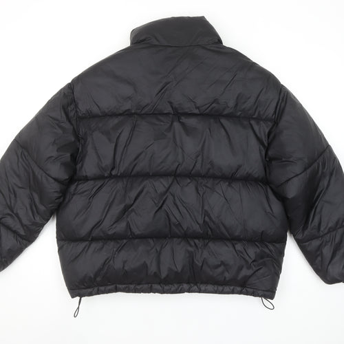 Weekday Womens Black S Benita Puffer Jacket Lightweight Winter Coat