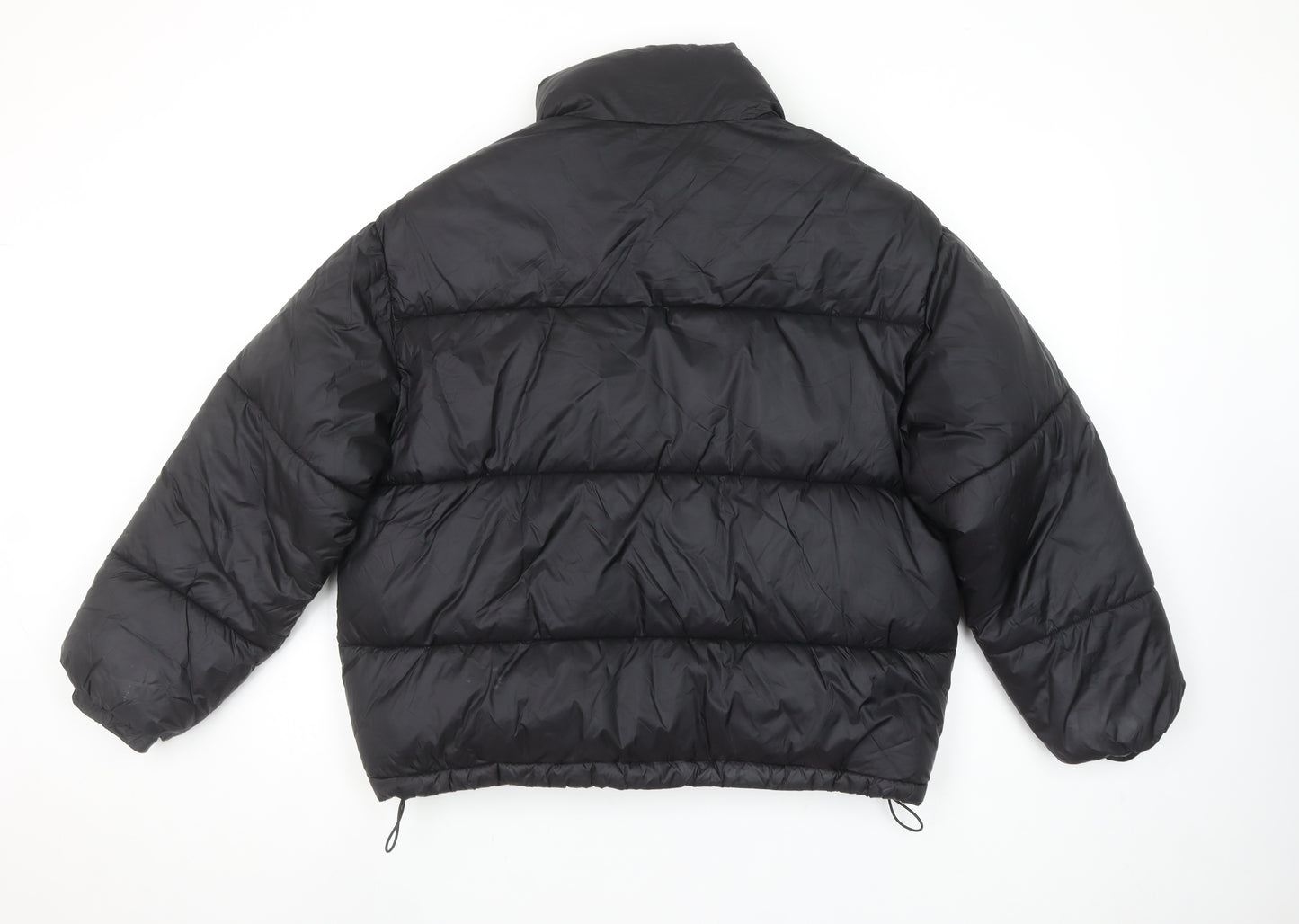 Weekday Womens Black S Benita Puffer Jacket Lightweight Winter Coat