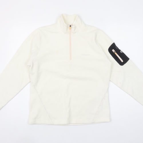 Craghoppers Women Ivory Fleece Half Zip Pullover Sweatshirt UK 12