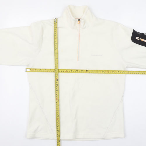 Craghoppers Women Ivory Fleece Half Zip Pullover Sweatshirt UK 12
