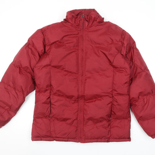 MAITESI Classics Women's Red Puffer Jacket M Regular Fit Winter Coat