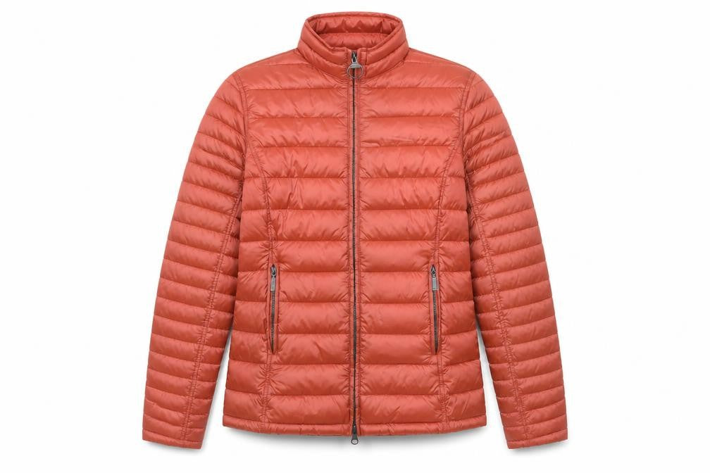 Front view of Barbour Women’s Brown, size UK 12, Puffer Jacket Quilted Full Zip