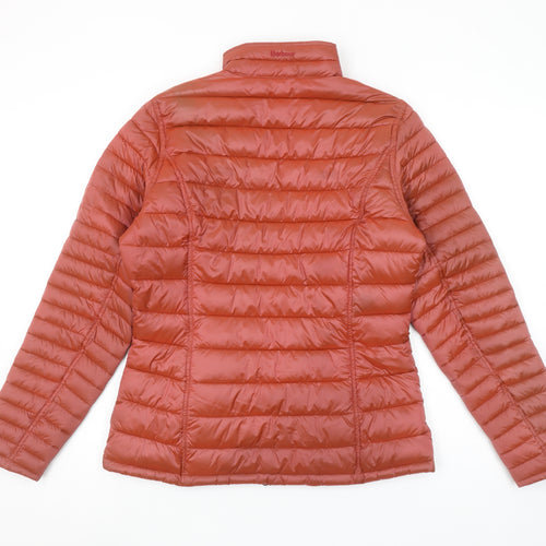 Barbour Women’s Brown Size 12 Puffer Jacket Quilted Full Zip