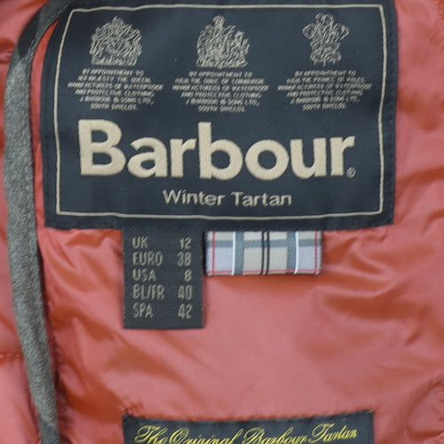 Barbour Women’s Brown Size 12 Puffer Jacket Quilted Full Zip