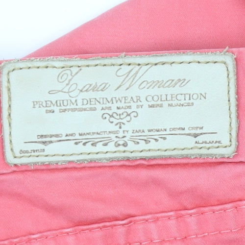 Zara Woman Pink Slim Fit Mid Rise Skinny Jeans Size 12