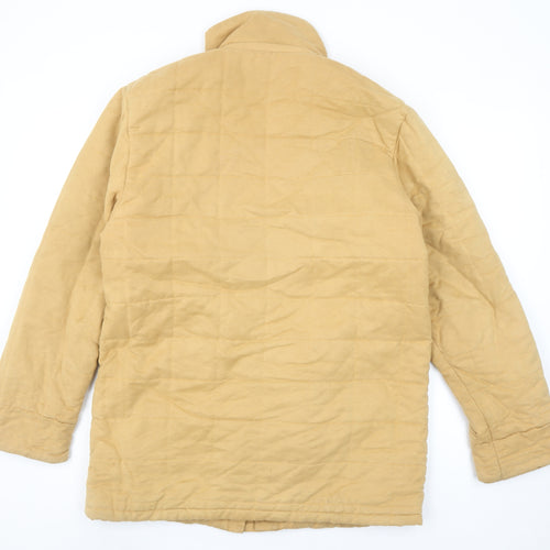 Un Deux Trois Women Beige Mid-Length Quilted Jacket Size 10