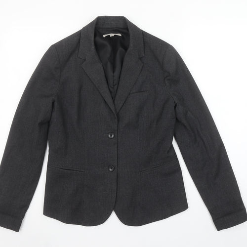 Gap Women’s Grey Pinstripe Blazer Jacket Size 8 Slim Fit