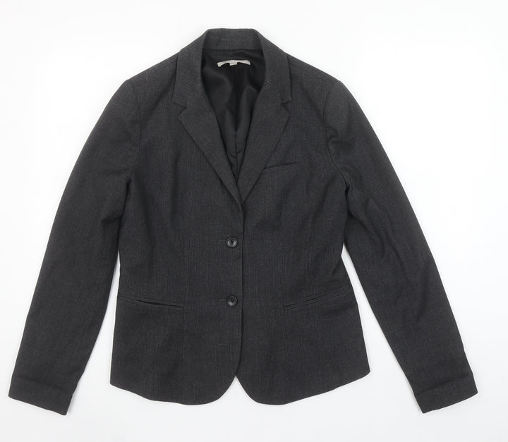 Gap Women’s Grey Pinstripe Blazer Jacket Size 8 Slim Fit
