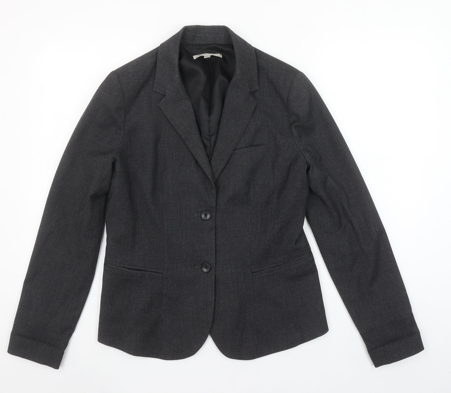Gap Women’s Grey Pinstripe Blazer Jacket Size 8 Slim Fit