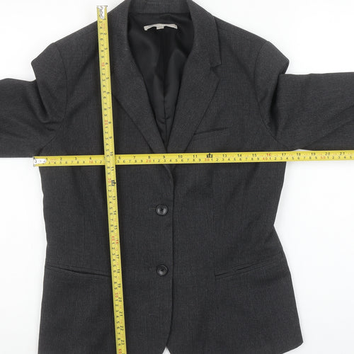 Gap Women’s Grey Pinstripe Blazer Jacket Size 8 Slim Fit