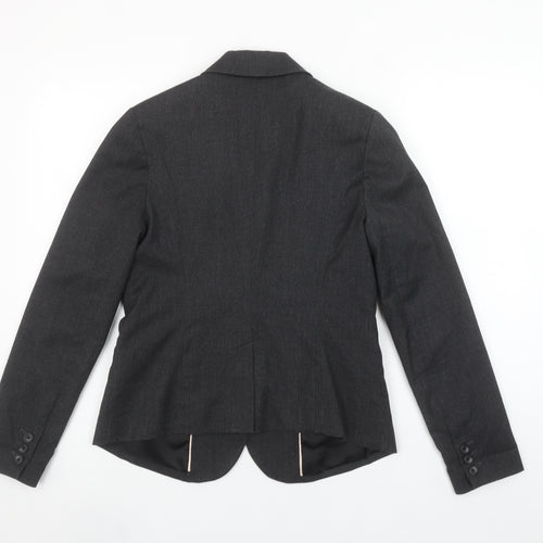 Gap Women’s Grey Pinstripe Blazer Jacket Size 8 Slim Fit